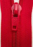 Z2243 30cm Deep Red Nylon No.5 Open End Zip - Ribbonmoon