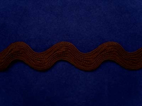 RIC112 16mm Chocolate Brown Ric Rac Braid - Ribbonmoon