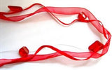 R5732L Beads on Wire with 10mm Sheer and 4mm Satin Ribbon