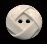 B10415 20mm White Matt Centre 2 Hole Button - Ribbonmoon