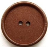 B12691 25mm Hot Chocolate Brown Matt Centre 2 Hole Button - Ribbonmoon