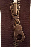 Z3094 Cuban Brown 13cm No.5 Closed End  Zip with Brass Teeth - Ribbonmoon