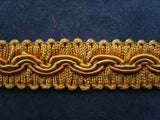 FT1520 17mm Old Gold Braid Trimming with Colour Cords - Ribbonmoon