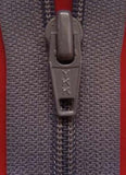 Z2397 YKK 71cm Slate Grey Nylon No.5 Open End Zip - Ribbonmoon