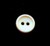 B16239 11mm Cream Matt Centre 2 Hole Button - Ribbonmoon