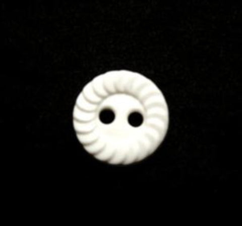 B15773 11mm White Textured Rim 2 Hole Button - Ribbonmoon