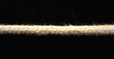 PCNAT12 5mm Natural Cream Unbleached Cotton Piping Cord - Ribbonmoon