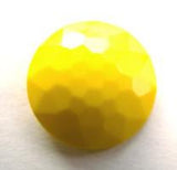 B11684 20mm Bright Yellow Domed Honeycomb Shank Button - Ribbonmoon
