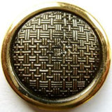 B17649 38mm Gilded Anti Gold Poly Textured Shank Button - Ribbonmoon