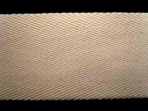 WTAPE05 50mm Natural Cream Herringbone Twill Tape 100% Cotton Webbing - Ribbonmoon