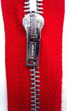 Z0981 50cm Deep Red Metal Teeth No.3 Open End Zip - Ribbonmoon