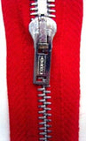 Z0981 50cm Deep Red Metal Teeth No.3 Open End Zip - Ribbonmoon