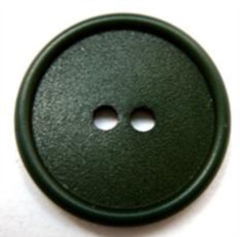 B16196 22mm Forest Green Matt 2 Hole Button - Ribbonmoon