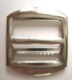 BK111 28mm Silver Metal Toothed Wasitcoat Buckle, 19mm Inside Width