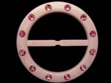 BK78 70mm Pink Plastic with Diamante Slider Buckle, 51mm Inside Width