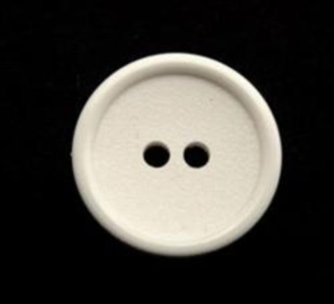 B11853 19mm Bridal White Matt Centre 2 Hole Button - Ribbonmoon