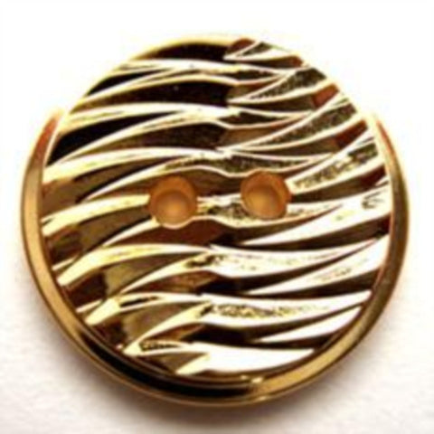 B13959 23mm Gilded Gold Poly Textured 2 Hole Button - Ribbonmoon