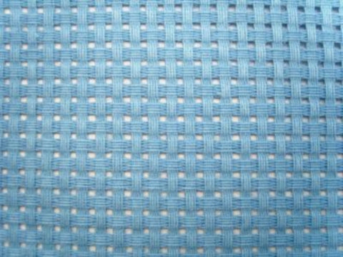 Embroidery Matting (Binca) Block Weave, Blue 25cm x 35cm, 7 holes per inch. - Ribbonmoon