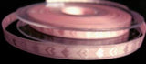 R7241 7mm Baby Pink Tonal Woven Jacquard Love Heart Ribbon by Berisfords - Ribbonmoon