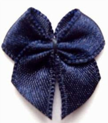 RB318 Navy 10mm Satin Ribbon Bow