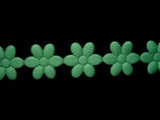 DT12 20mm Mint Green Lighty Padded Daisy Trimming - Ribbonmoon