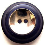 B8423 23mm Ink Navy-Silver Metal Alloy Chunky Rim 2 Hole Button