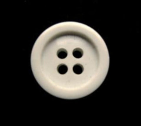 B11292 16mm Natural White Glossy 4 Hole Button - Ribbonmoon