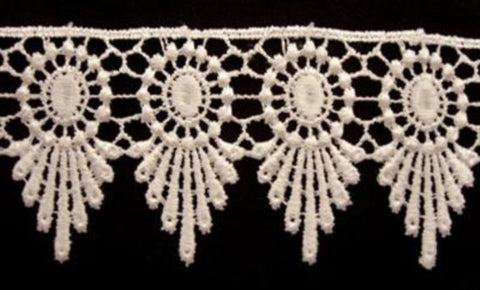 L469 52mm Ivory Cream Guipure Lace - Ribbonmoon