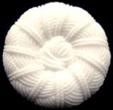 B10889 25mm White Textured Design Shank Button - Ribbonmoon