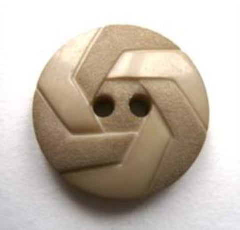 B16651 21mm Straw Beige Matt and Gloss Textured 2 Hole Button - Ribbonmoon
