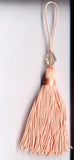 TAS15 Peach Tassel with a Clear Top Bead