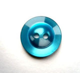 B17547 16mm Tonal Kingfisher Pearlised Polyester 2 Hole Button - Ribbonmoon