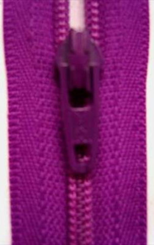 Z1990 YKK 51cm Bright Plum Purple Nylon No.3 Closed End Zip - Ribbonmoon
