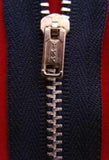 Z1162 YKK 18cm Rich Navy Pin Lock No.3 Closed End Zip with Metal Teeth - Ribbonmoon