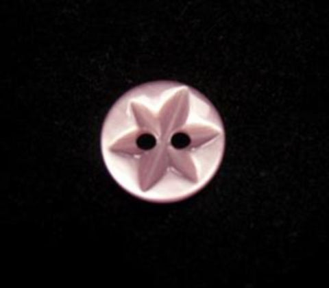 B11202 11mm Dark Rose Pink 2 Hole Polyester Star Button - Ribbonmoon