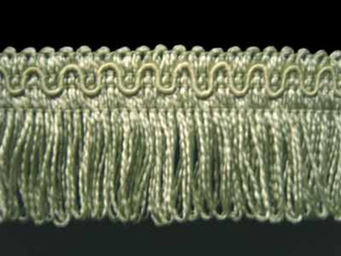 FT866 37mm Pale Khaki Looped Fringe on a Decorated Braid - Ribbonmoon