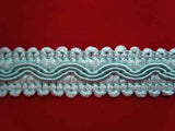 FT204 18mm Tonal Sky Blues Cord Decorated Braid Trimming