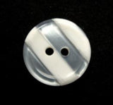 B16142 18mm Bridal White and Pearl Variegated Polyester 2 Hole Button - Ribbonmoon