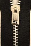 Z3772 YKK 51cm Black Pin Lock No.3 Closed End Zip with Metal Teeth - Ribbonmoon