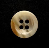 B0077 14mm Pale Aaran 4 Hole Glossy Button - Ribbonmoon