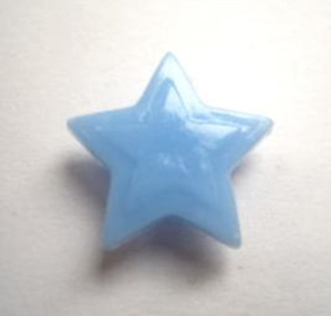 B13815 17mm Baby Blue Star Shape Novelty Shank Button - Ribbonmoon
