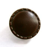 B12852 19mm Dark Brown Real Leather Shank Button - Ribbonmoon
