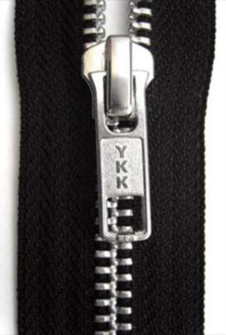 Z4779 46cm Black YKK Metal Teeth No.5 Open End Zip - Ribbonmoon