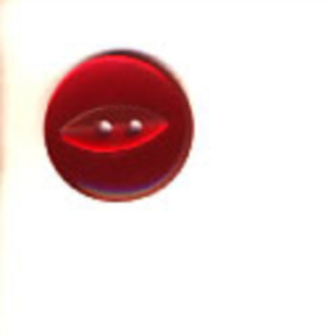 B16863 19mm Deep Red Polyester Fish Eye 2 Hole Button - Ribbonmoon