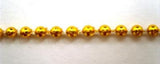 PT116 3mm Metallic Deep Gold Strung Pearl / Bead String Trimming - Ribbonmoon