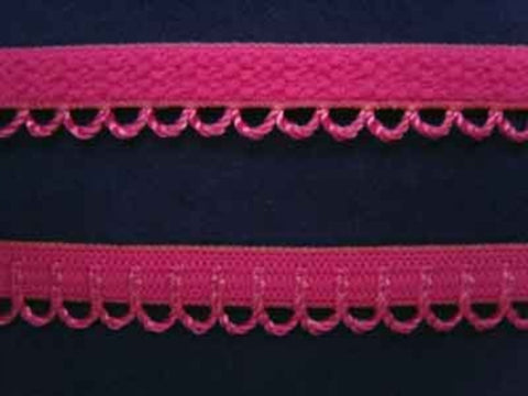 E094 9mm Shocking Pink Soft Back Elastic. - Ribbonmoon