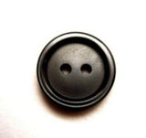 B10614 16mm Tonal Dark Grey Polyester 2 Hole Button - Ribbonmoon