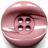 B15470 25mm Dusky Mauve Pink Gloss Chunky 4 Hole Button - Ribbonmoon
