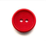 B10116 14mm Deep Red Matt Centre 2 Hole Button