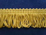 FT681 26mm Mustard Gold Dense Looped Dress Fringe - Ribbonmoon